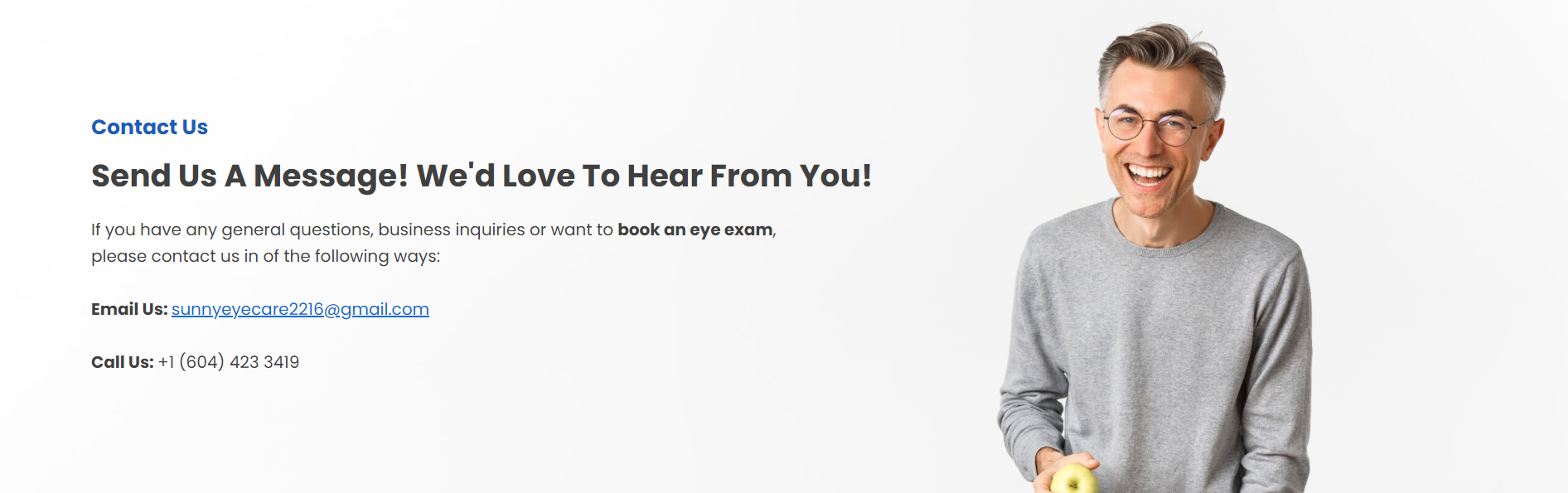Sunny Eye Care Book An Eye Exam in Vancouver